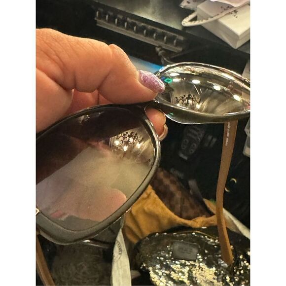 Tory burch Eleanor oversized square sunglasses ty7022 tan black gold - Picture 13 of 13